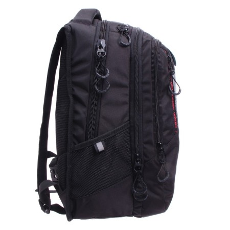 Youth backpack 42 x 31 x 22 cm, ergonomic back, laptop compartment, Grizzly 338, black/red RU-338-4_3-3