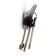 Furniture hook CAPPIO PLATE, one -rod, matte nickel color