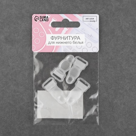 Flasping for stockings, 12 mm, 4 pcs, transparent color-4