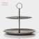 Fruitor Glass Buel -tier round shade "Golden Feat", D = 25/20 cm, black color