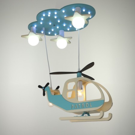 Highlight chandelier 2173/5 E27 40W Blue-and-white 65x40x70 cm Bayerlux-6