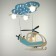 Highlight chandelier 2173/5 E27 40W Blue-and-white 65x40x70 cm Bayerlux