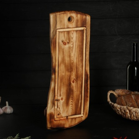 Groot board in firing with a bloodstream Wild Kitchen, 50 × 20-25 × 2.5 cm, a single cedar array-1