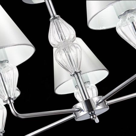 Suspended EVOLUCE lamp. Sle107413-05. Dalida. 5x60 watts, E14, 65x65x41 cm, chromium color-9