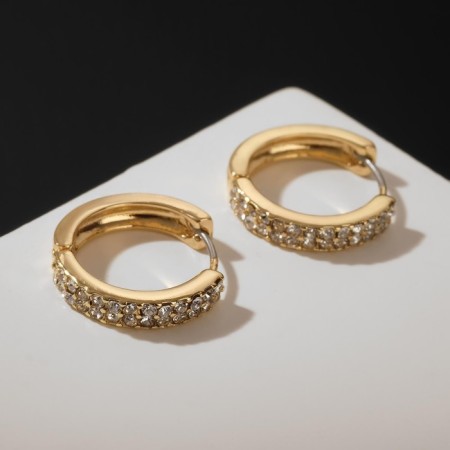 Classic-rows, two rows, d = 2 cm, white color in gold