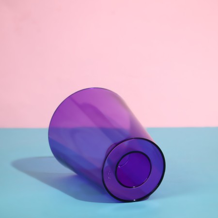 Pot for orchids, 1.2 l, 12.5 × 16.6 cm, plastic, transparent purple-1
