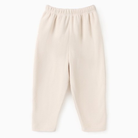 Children's pants Minaku: Fleece Soft, beige color, height 134 cm-7