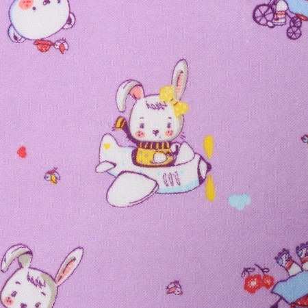 Diaper Kroshka I "beasts" b. Lilac, 90*120 cm, 100 cotton, flannel-1