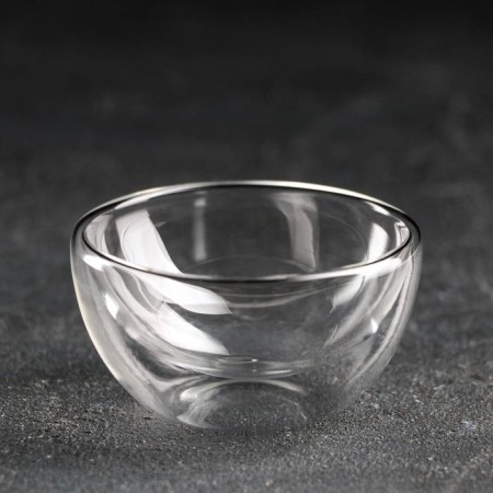 Glass Pian for a tea ceremony with double walls Magistro "Sakura", 50 ml