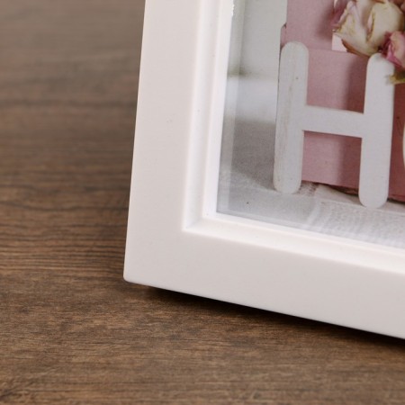 Photo frame Plastic in 2 photos 10x15, 13x18 cm "Hearts on threads" White 20.5x33x2 cm-2