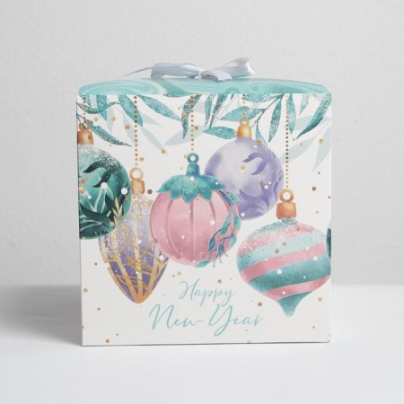 Folding box “New Year's Magic”, 18 x 18 x 18 cm, New Year-3