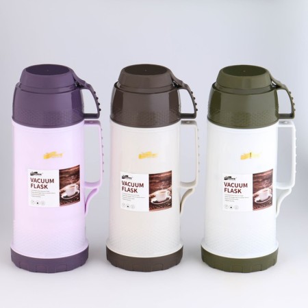 Thermos 1.8 l, with a glass flask, retains heat 12 hours, with a mug, mix