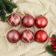 Set of balls plastic D-8 cm, 6 pcs 