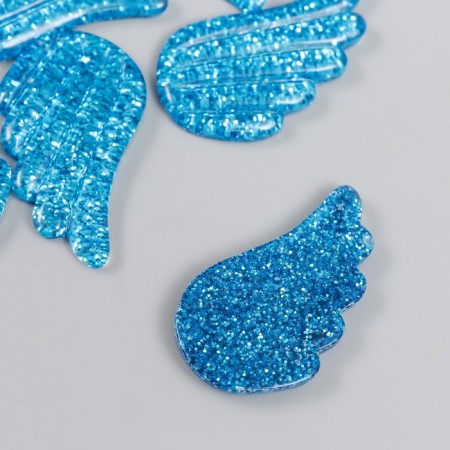 Decor for creativity plastic "Brilliant wings" blue 2.2x3.3 cm-1