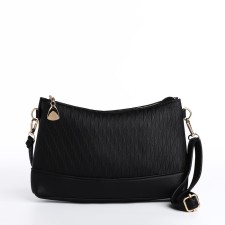 Bag Cross-Bodi with a zipper, black color