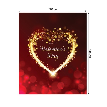 The tablecloth "The radiance of the heart", rectangular, Saten, size 120x145 cm-1