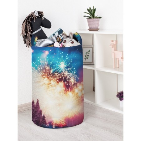 Basket for toys "Salute in winter, size 40x60 cm