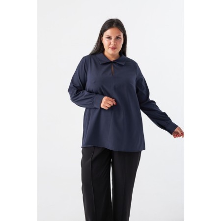 Female blouse, size 58, blue color