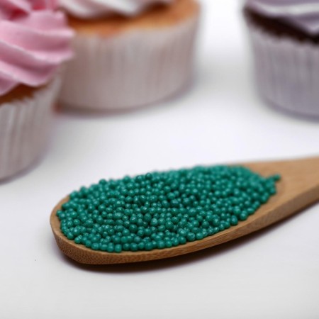 Sprinking confectionery with a soft center "Beads", Emerald, 50 g-1