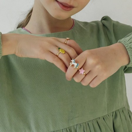 Children's Ring "Assorted" trends, shape of mix, color in gold, dimensionless-4