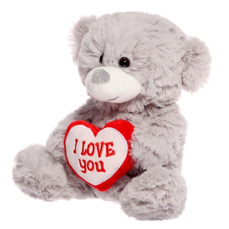 Soft toy "Bear charm with heart", 23 cm-1