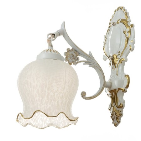 Bra "Adeline" E27 40W white with a golden patina