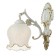 Bra "Adeline" E27 40W white with a golden patina