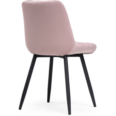 Stol on a metal frame Baoine used metal/velor, black/pink 50x55x83 cm-3