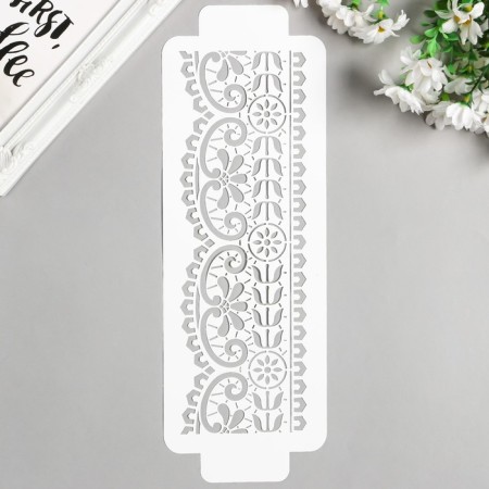 Tencil of border plastic "pattern" plastic, 11x32 cm-1