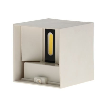 Facade lamp "Cube", FSD-062, 6 W, 4000K, Regulation. Ray, IP65, 220 V, plastic, white 1008423-9
