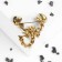Brooch "Scorpio", white-black color in gold