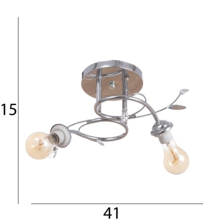 Boni chandelier BP 2x40W E27 Chrome Model: 2638718-8
