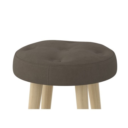 Bange-Taburetka "Oreo", 390 × 390 × 480 mm, velor, nut color-2