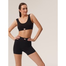 Top female supporting on the wide straps of Mirey, size 46, black color