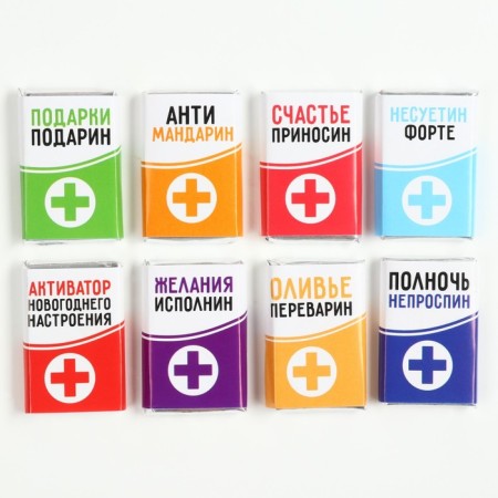 Gift set, milk chocolate in the "Pharmacy" showbox, 12 g x 24 pcs-1
