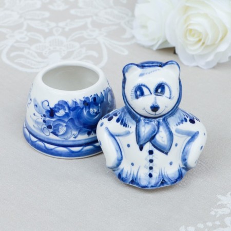Mesnitsa "Masha", Gzhel, Porcelain, 15x8 cm-3
