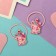 Hair gum "Gloss" (set 2 pcs) Unicorn fun, 3 cm, pink