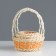 A set of wicker baskets from 3: D20 H 8/27; D17 H 7 H 25; D13 H 6 H 21 cm. (Ratan)