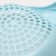 A toilet scoop with a fine mesh, 25 cm x 15.5 cm, blue