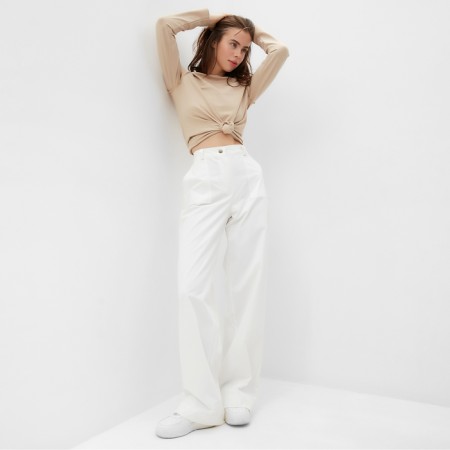 Women's pants Minaku: Casual Collection Color White, Rr. 52-1