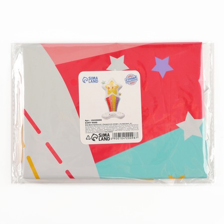 Foil ball 31 "" Festive star ", on a stand, under the air-4
