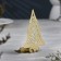 Climb "Christmas tree with stars" metal for one candle, 6.6x10x13 cm, golden