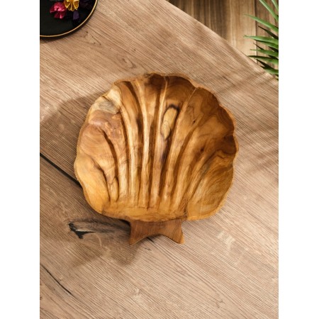 Board "Sea sink" Jati tree, 25x25x5 cm, col. brown-2