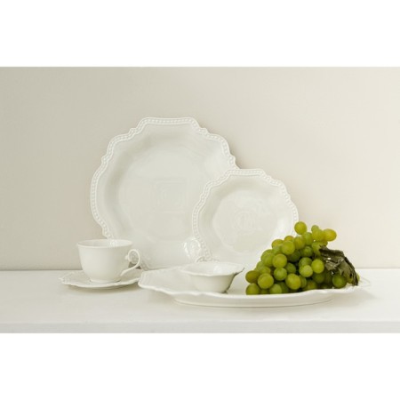 Porcelain dish Magistro "suite", d = 30.5 cm, white color-10