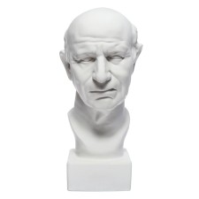 Gypsum figure Roman head, 25 x 25 x 60 cm