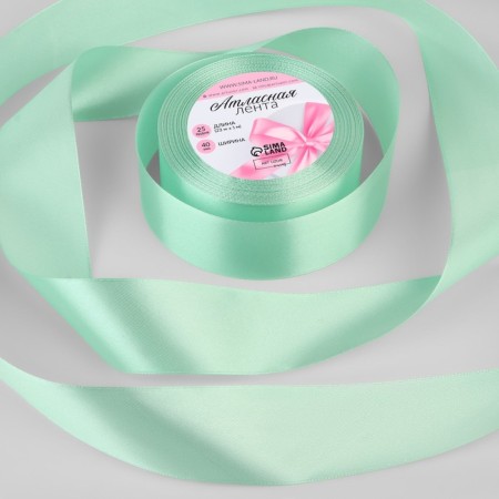 Satin tape, 40 mm × 23 ± 1 m, pale moth No. 181