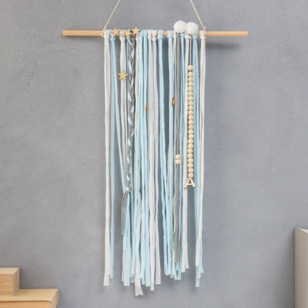 Panel Wall Textile "Stars" Blue threads 70x45 cm