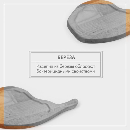Staykhouse for feeding board, 30 × 15 × 1.8 cm, array of birch, natural color-2