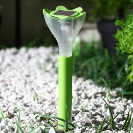 Garden lamp on the sunny battery "Green Flower", 6 × 29 × 6 cm, 1 LED, white glow-2
