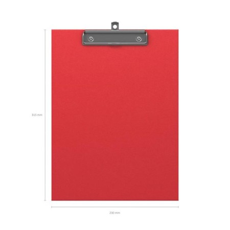 A tablet with A4, 2 mm clamp, Erichkrause Standard, cardboard/boumvinyl, red (clipboard)-2